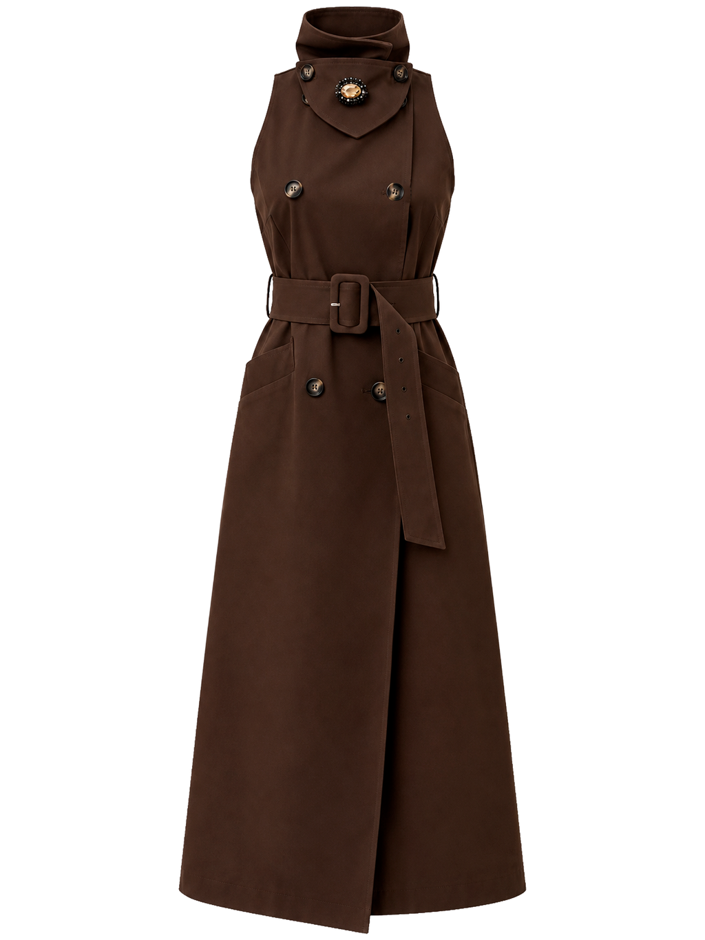 VESTITO MIDI CON CINTURA