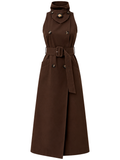 VESTITO MIDI CON CINTURA
