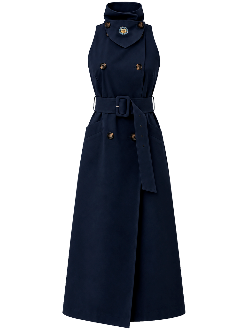 VESTITO MIDI CON CINTURA