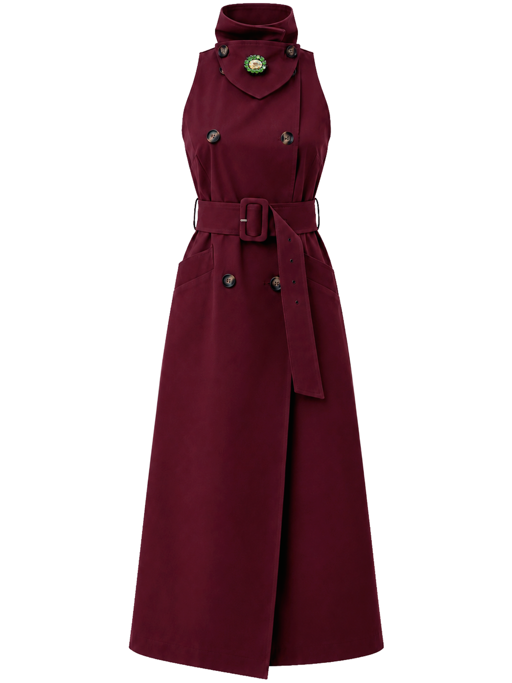 VESTITO MIDI CON CINTURA