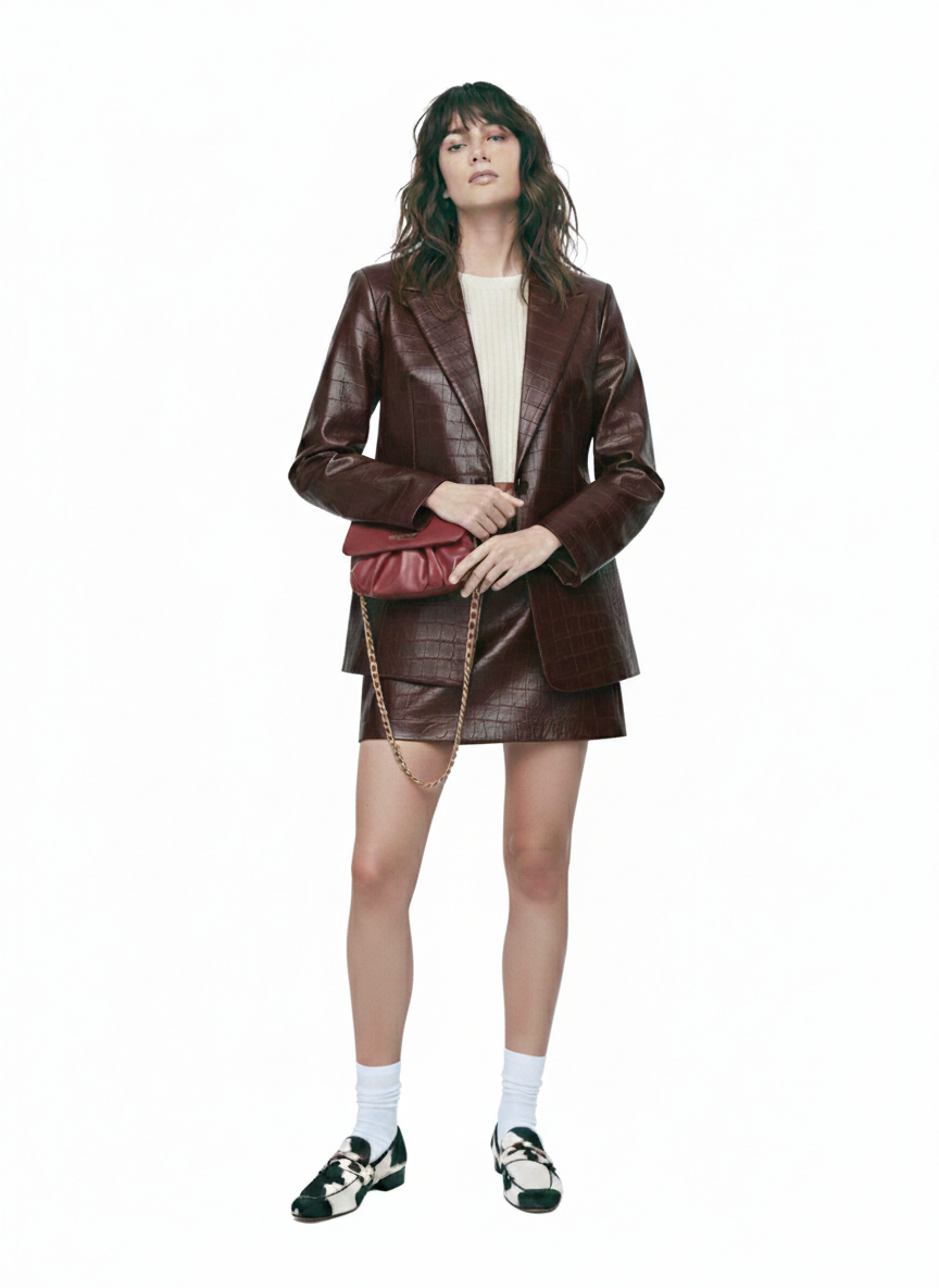 Giacca in ecopelle cocco B2531