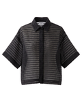 CAMICIA CROP IN ORGANZA RICAMATA