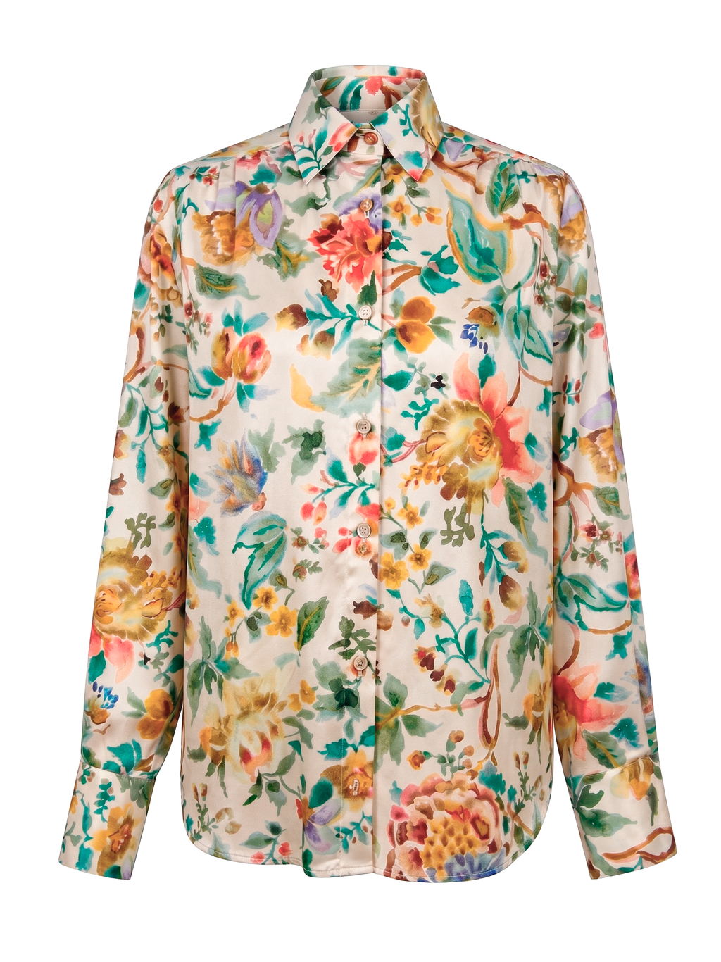 CAMICIA IN RASO FANTASIA FLOREALE