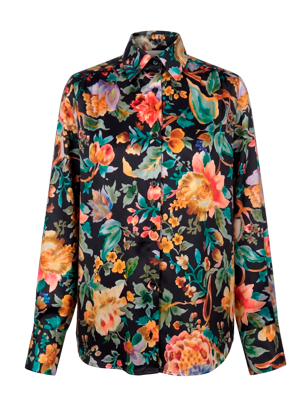 CAMICIA IN RASO FANTASIA FLOREALE