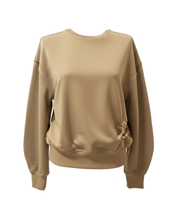 Felpa over con scollatura girocollo F2502