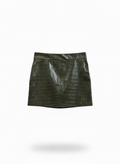 Mini gonna in ecopelle G2618