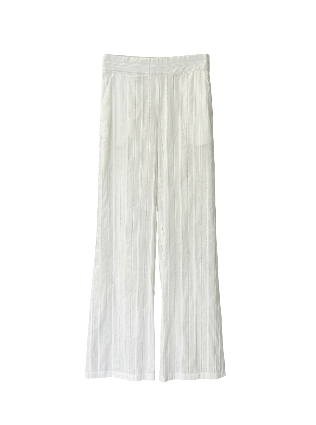 PANTALONI PALAZZO IN COTONE RICAMATO