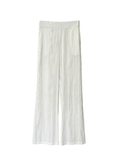 PANTALONI PALAZZO IN COTONE RICAMATO