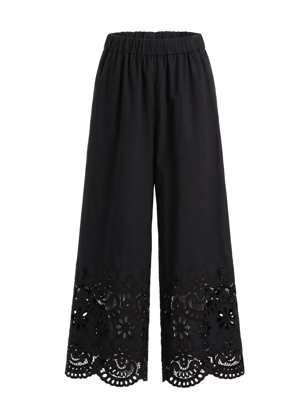 PANTALONI CON FONDO SMERLATO