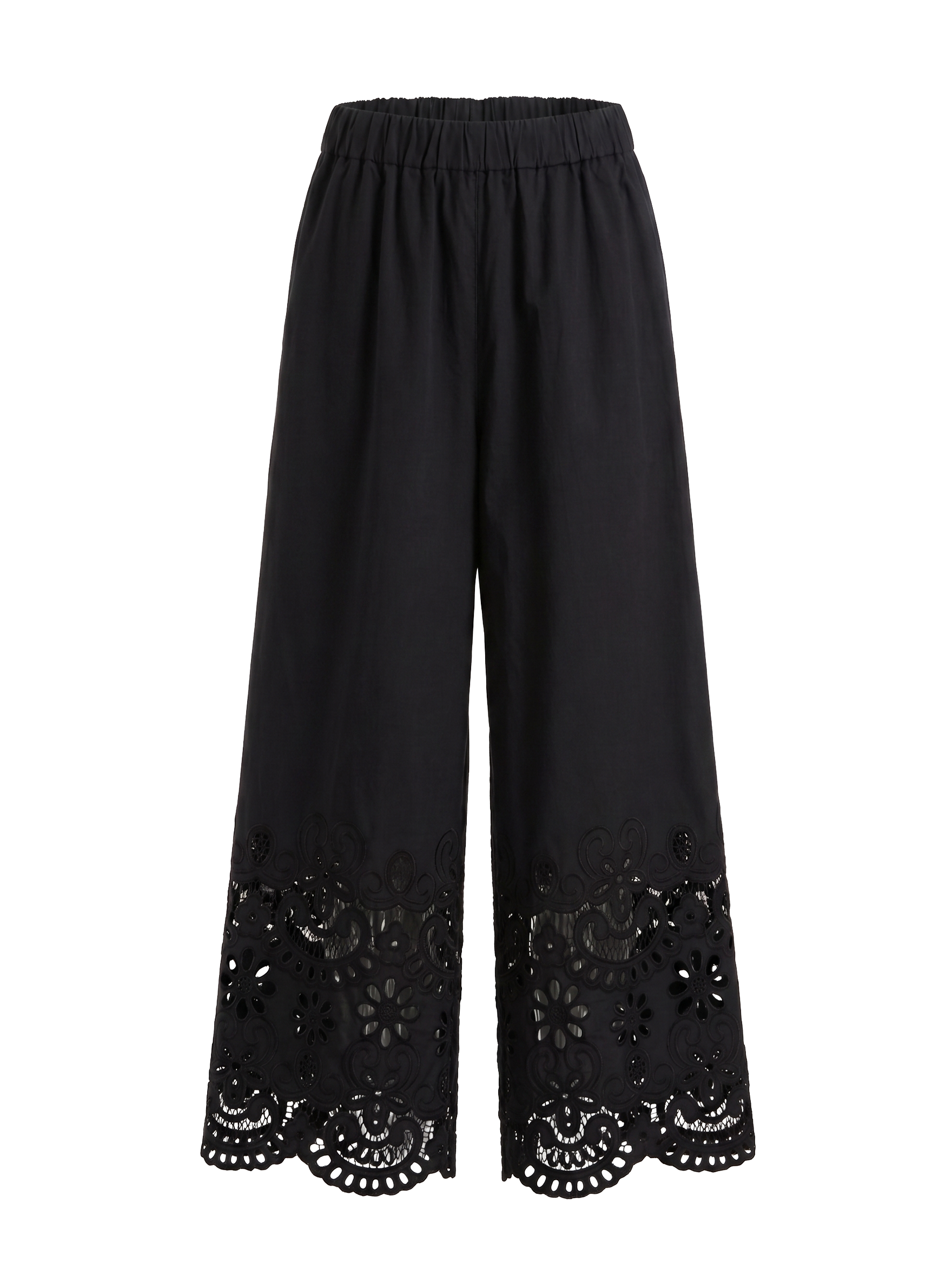 PANTALONI CON FONDO SMERLATO