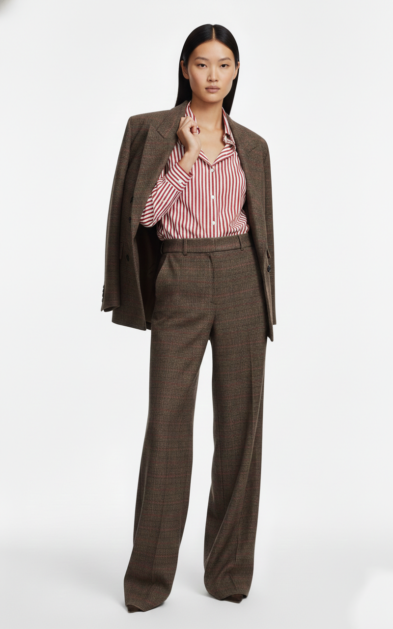 Pantaloni a palazzo in mano lana P2505