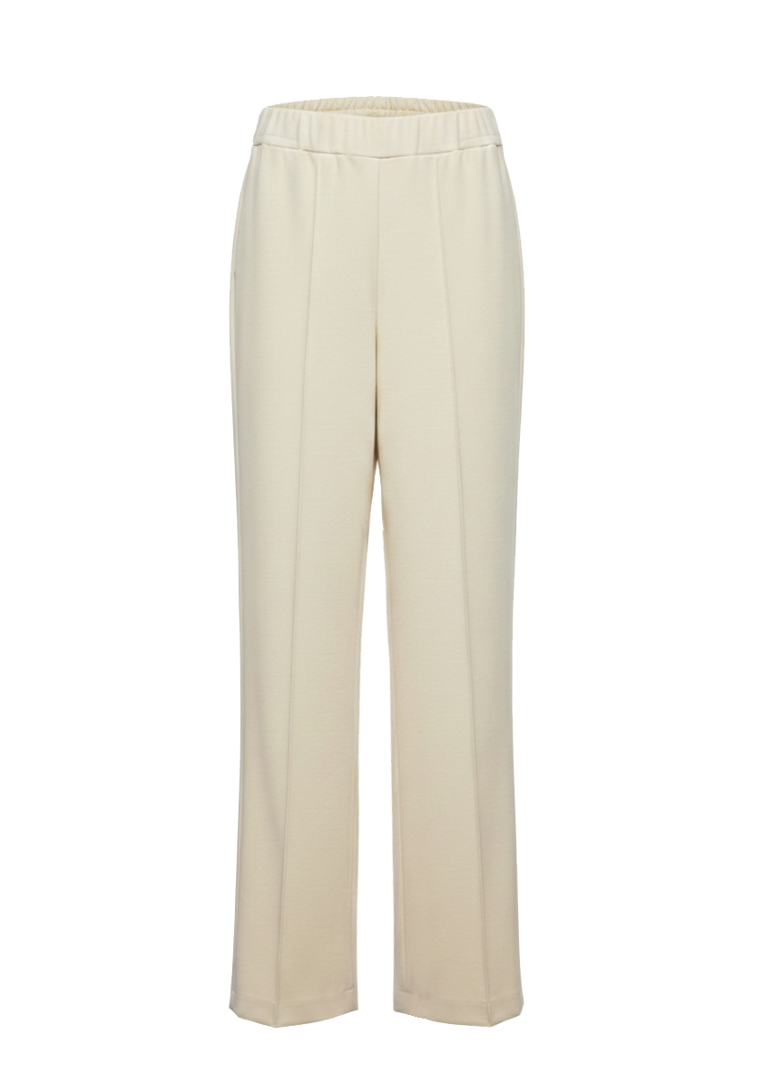 Pantaloni a gamba larga in punto milano P2535