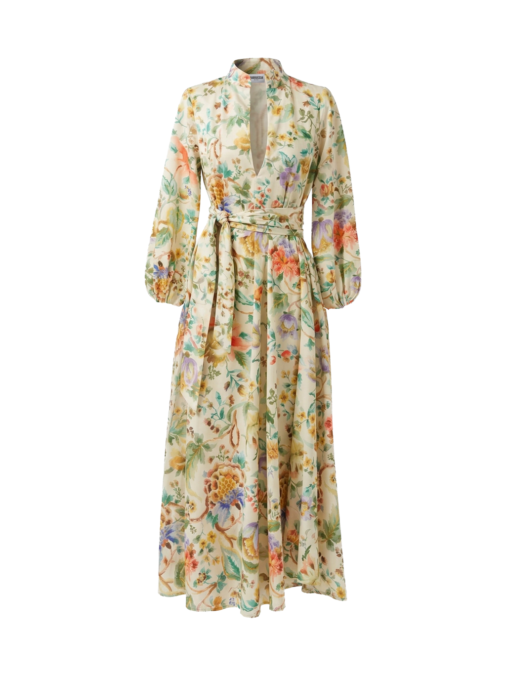 Vestito lungo in raso V1019