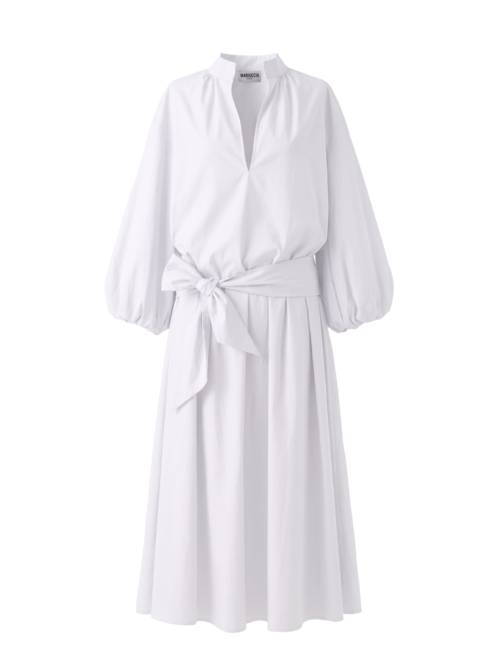 VESTITO LUNGO CON MANICHE A SBUFFO