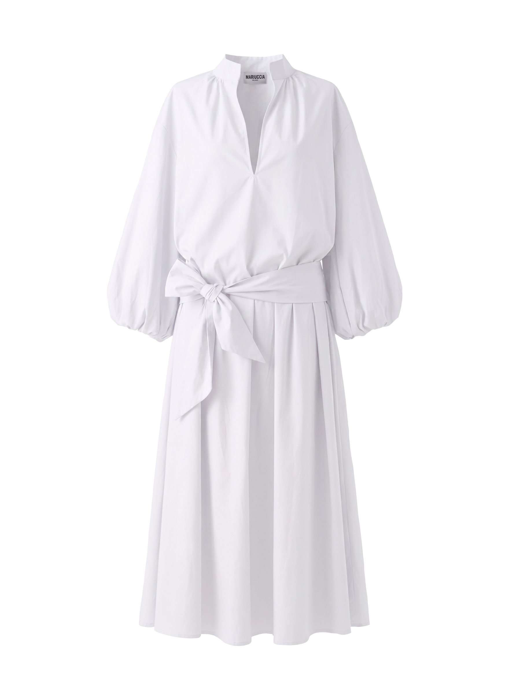 VESTITO LUNGO CON MANICHE A SBUFFO