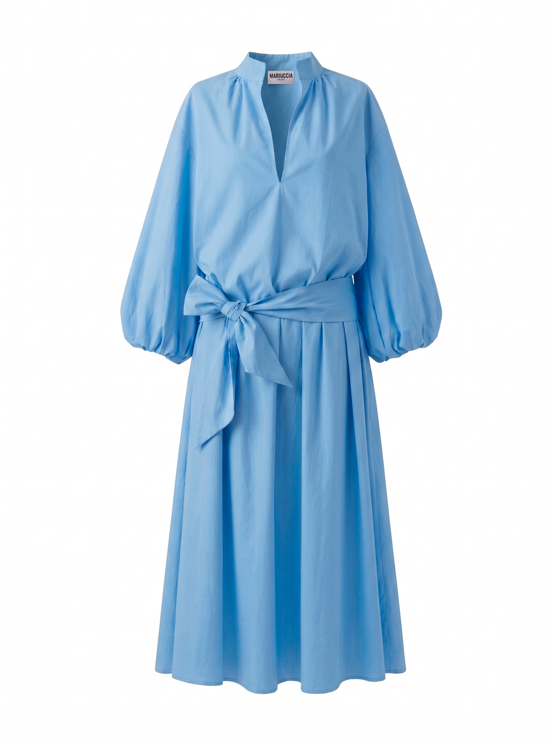 VESTITO LUNGO CON MANICHE A SBUFFO