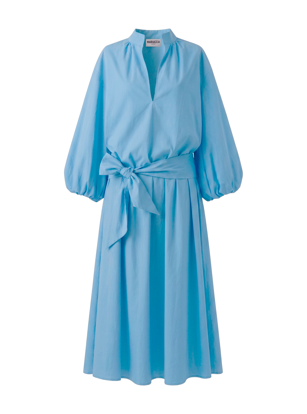 VESTITO LUNGO CON MANICHE A SBUFFO