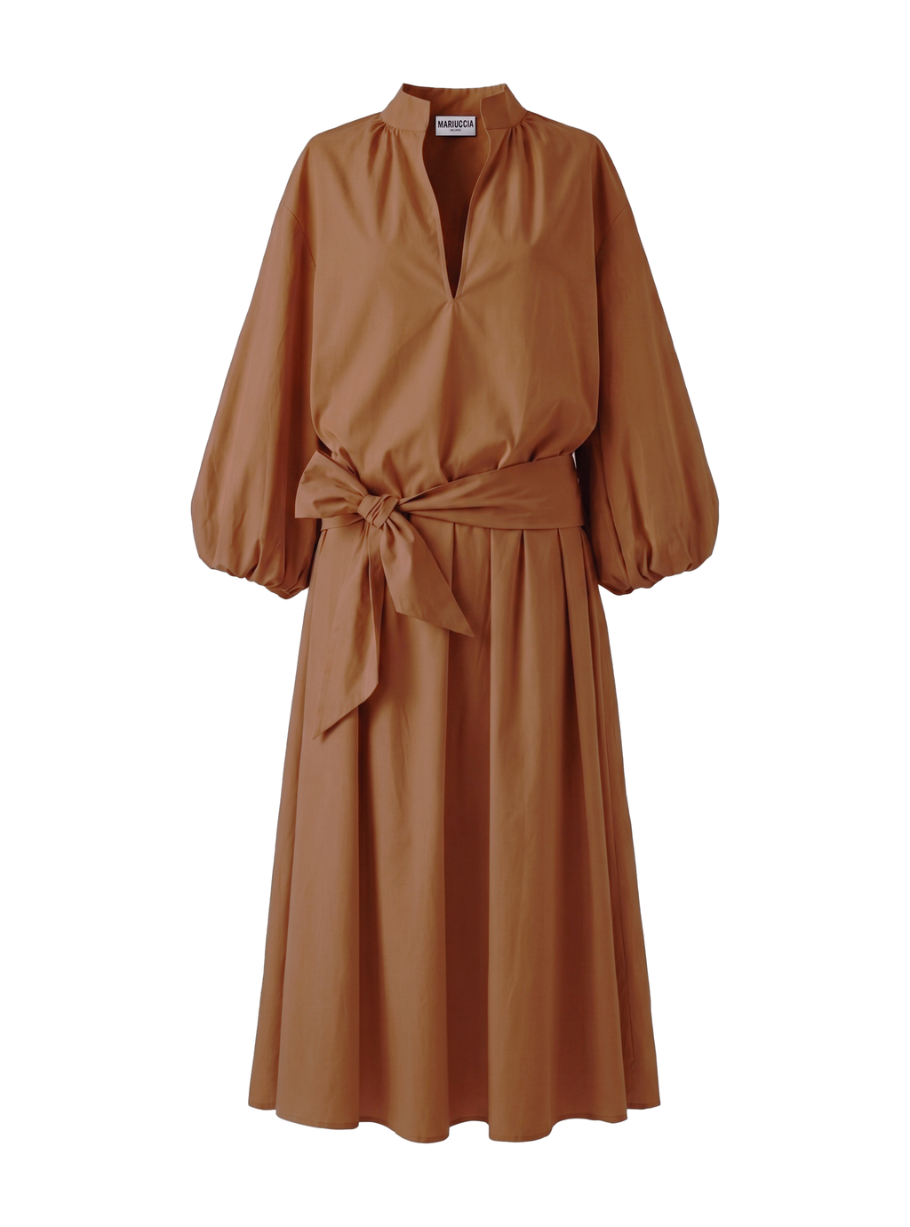 VESTITO LUNGO CON MANICHE A SBUFFO