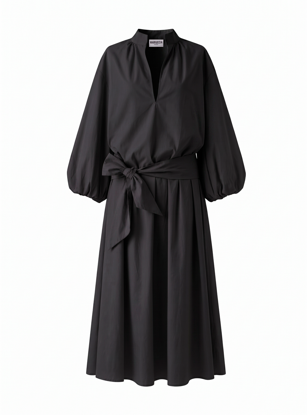 VESTITO LUNGO CON MANICHE A SBUFFO