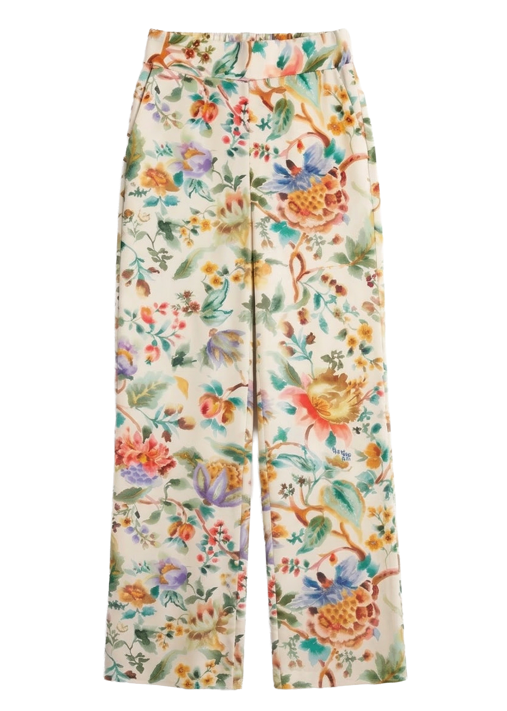 Pantaloni a gamba dritta in raso P1014