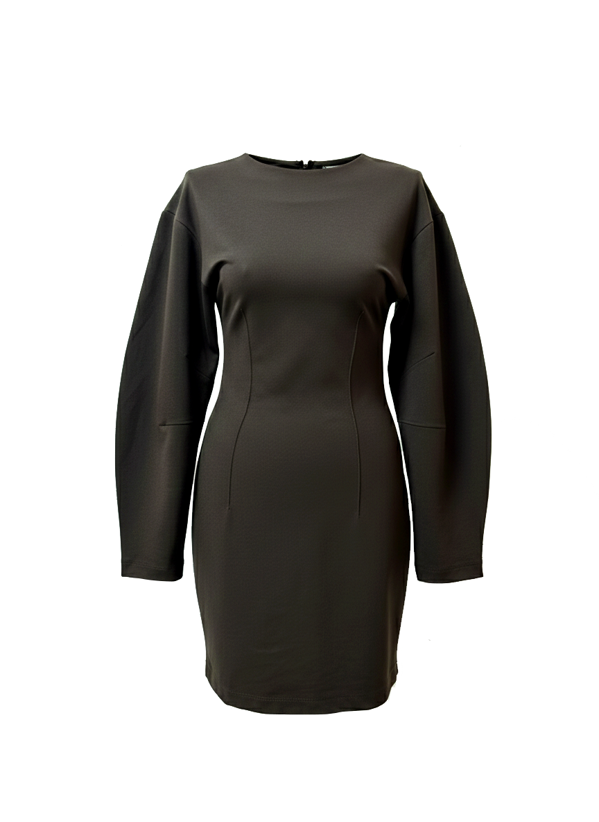 Vestito corto in punto milano V2579