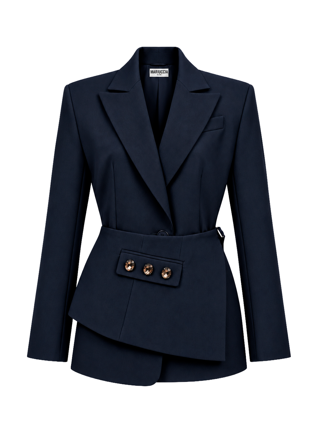 BLAZER STRUTTURATO CON DETTAGLIO GIOIELLO