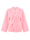 CARDIGAN IN MOHAIR CON SPILLA GIOIELLO
