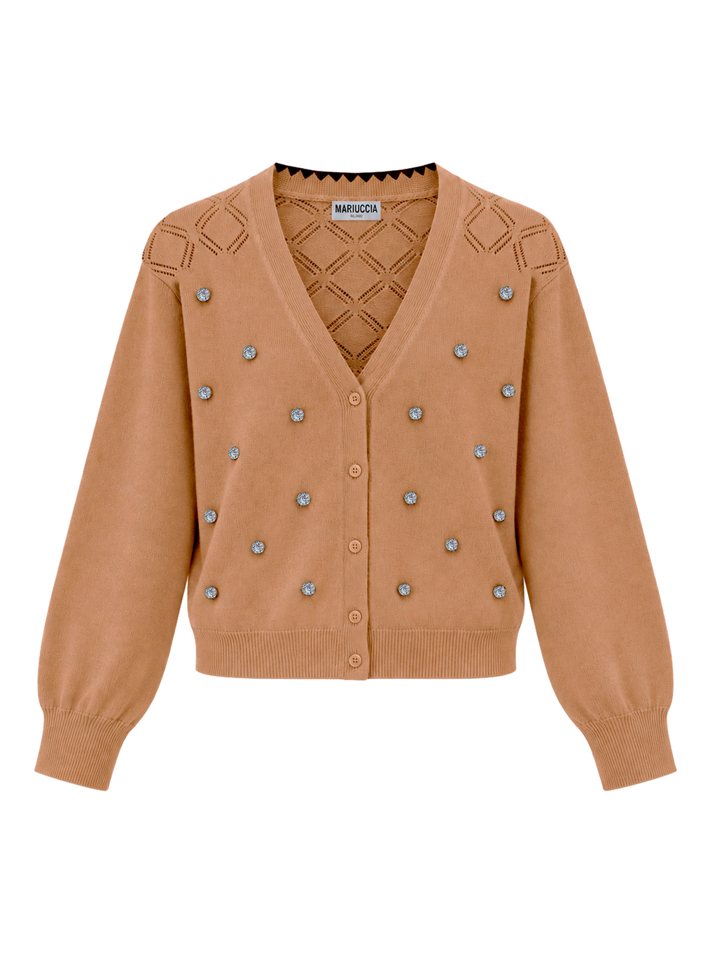 CARDIGAN CON APPLICAZIONI GIOIELLO