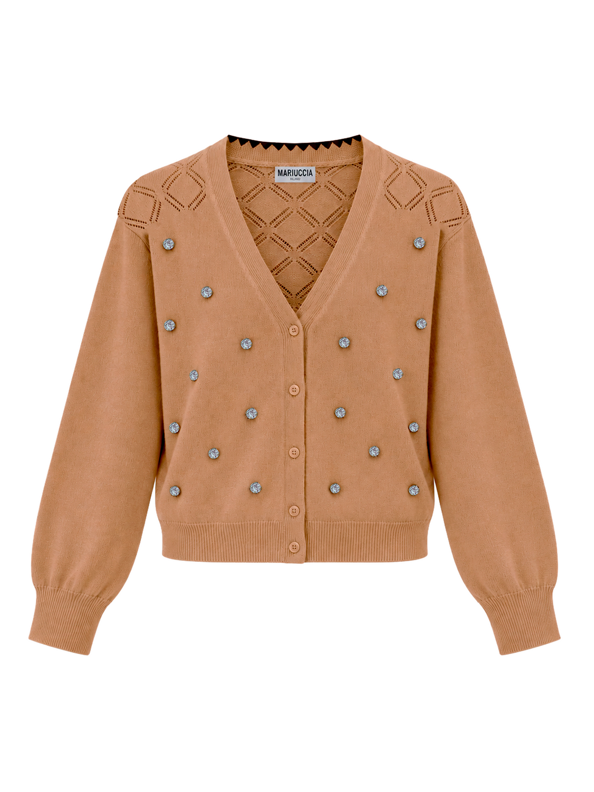 CARDIGAN CON APPLICAZIONI GIOIELLO