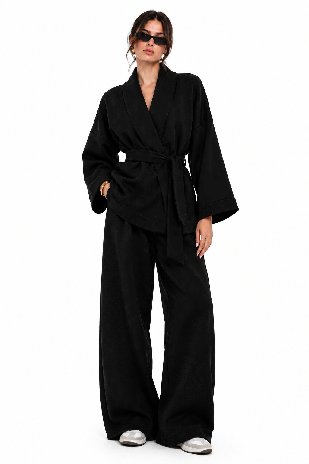 PANTALONI IN FELPA CON PINCES
