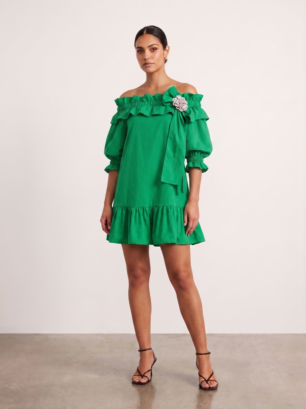VESTITO OMERALE IN TAFFETA'