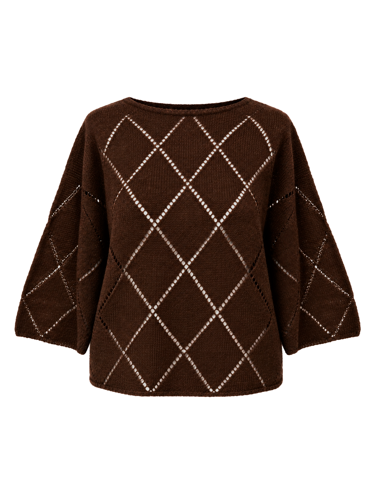 MAGLIA TRAFORATA CON MOTIVO A ROMBI