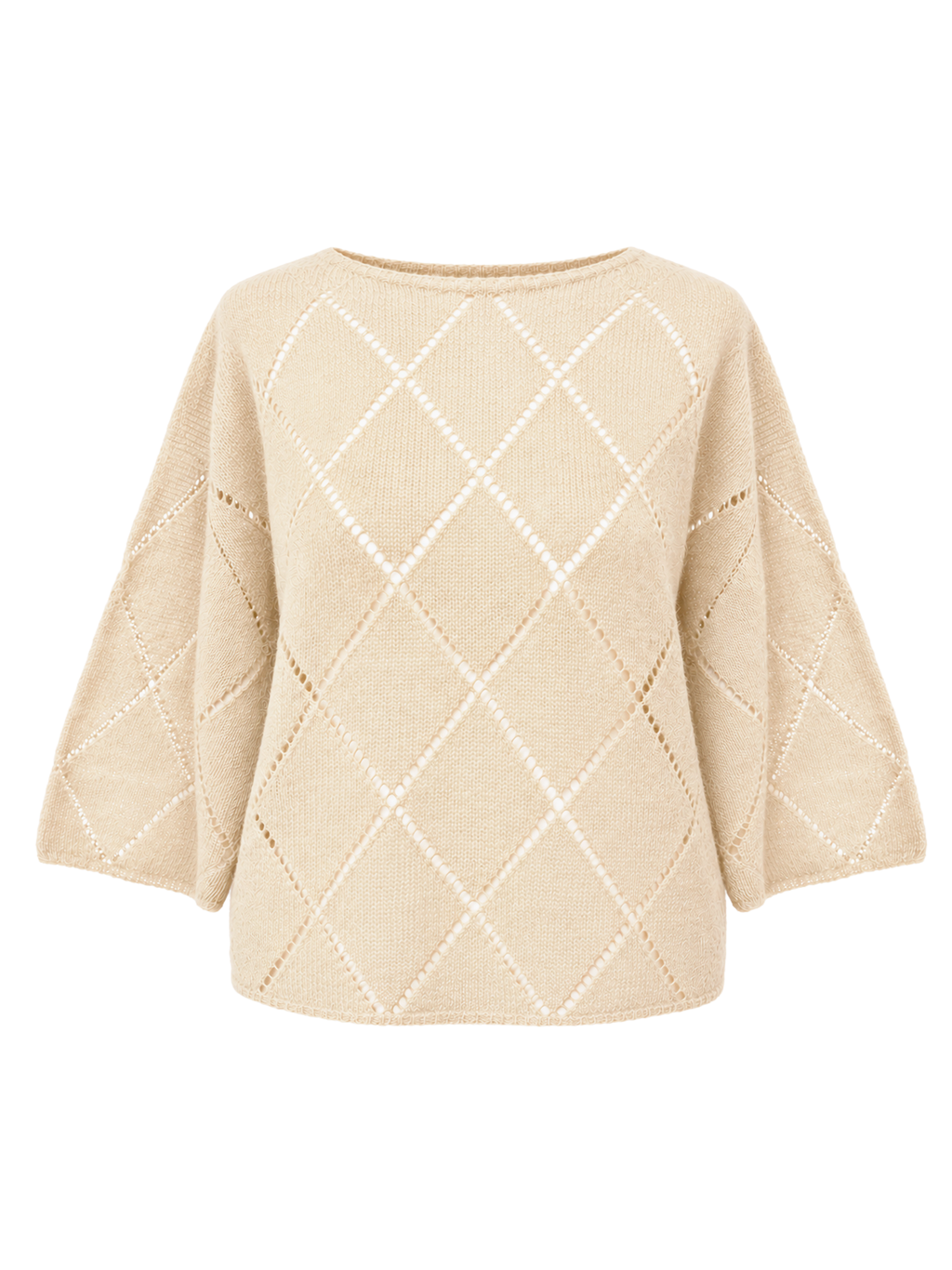 MAGLIA TRAFORATA CON MOTIVO A ROMBI