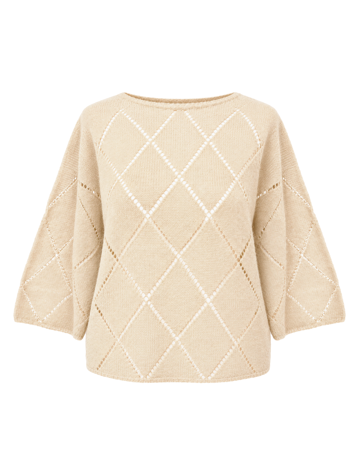 MAGLIA TRAFORATA CON MOTIVO A ROMBI
