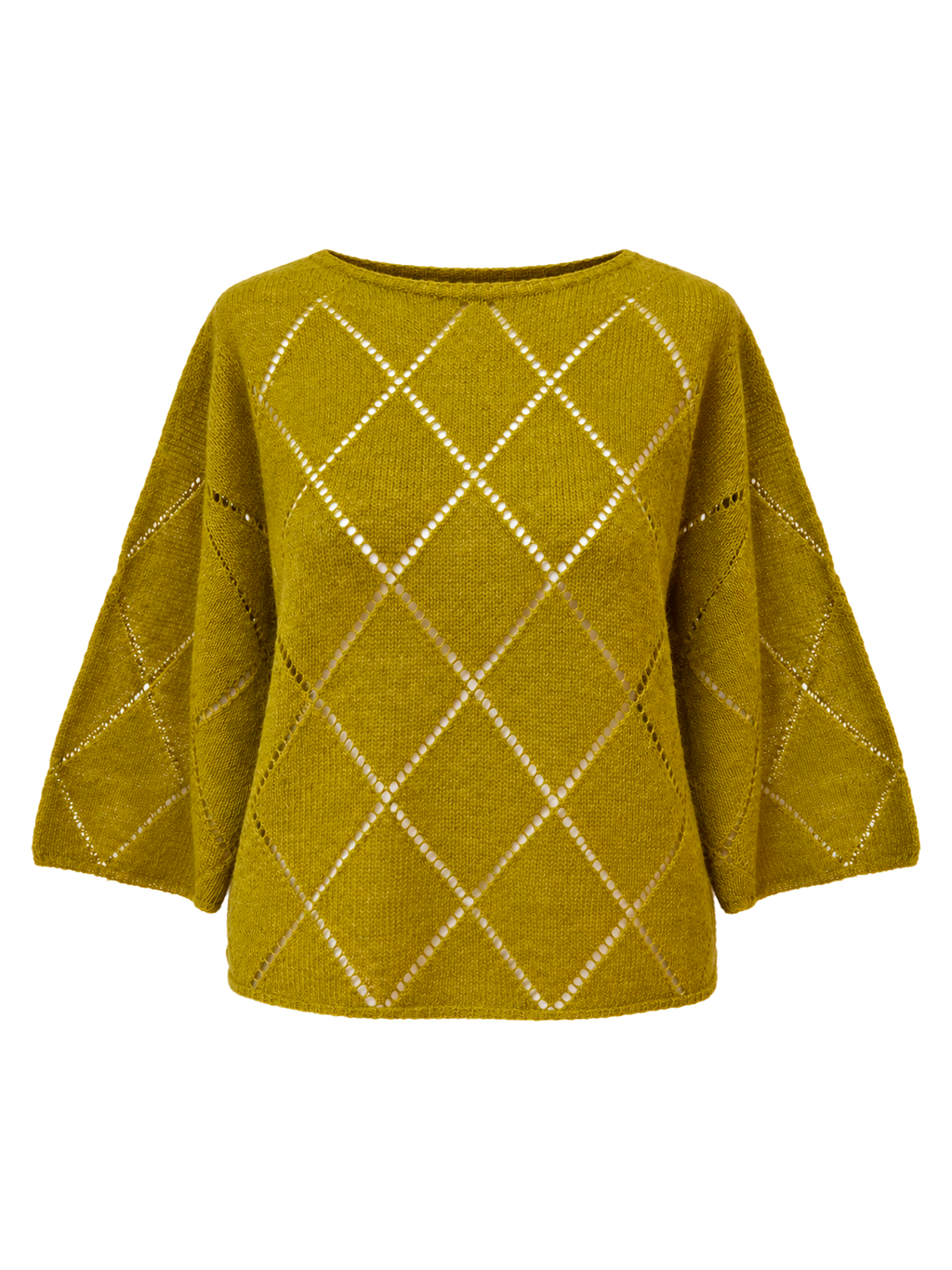 MAGLIA TRAFORATA CON MOTIVO A ROMBI